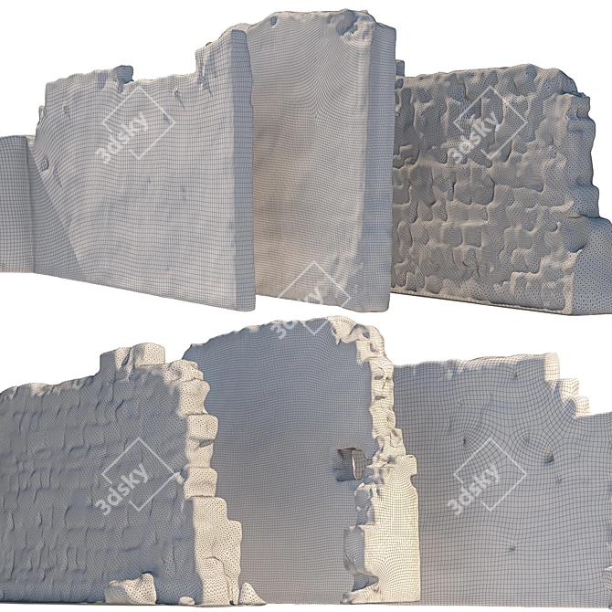 Title: Aged Walls for Atmospheric Scenes 3D model image 6