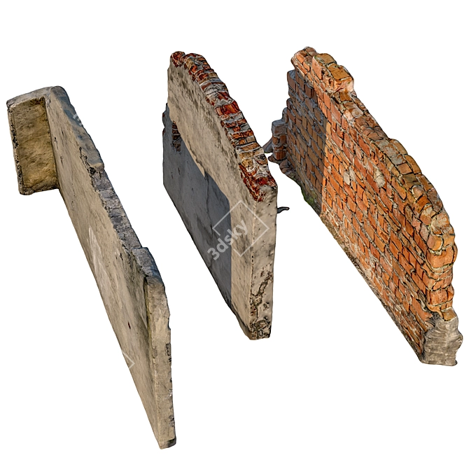 Title: Aged Walls for Atmospheric Scenes 3D model image 7