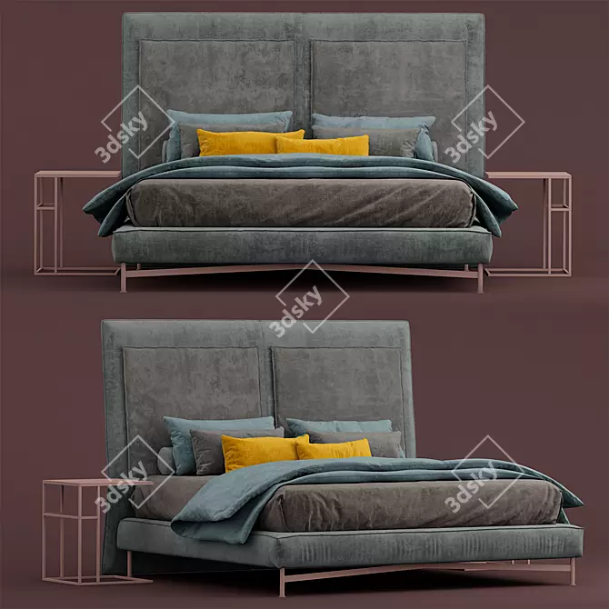 Luxurious Contemporary Bed: twils SP2802 3D model image 1