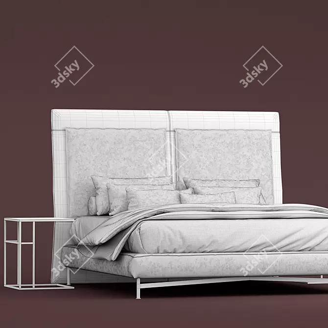 Luxurious Contemporary Bed: twils SP2802 3D model image 3