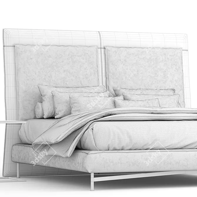 Luxurious Contemporary Bed: twils SP2802 3D model image 6