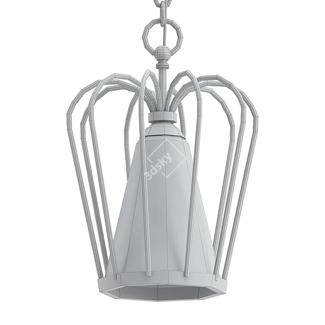 Elegant Italian Stilnovo Pendant 3D model image 2