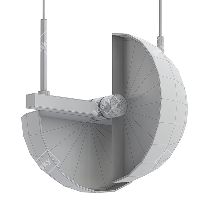 Elegant Trapeze Pendant Lamp 3D model image 2