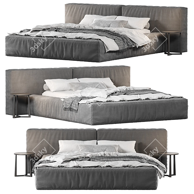 Marlow Bed: Sleek Style & Superb Comfort 3D model image 1