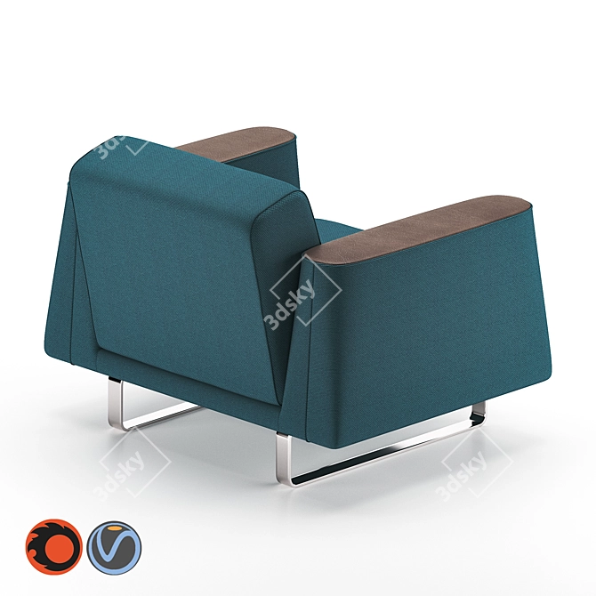 Avana 101 Armchair: Italian Style and Comfort 3D model image 3