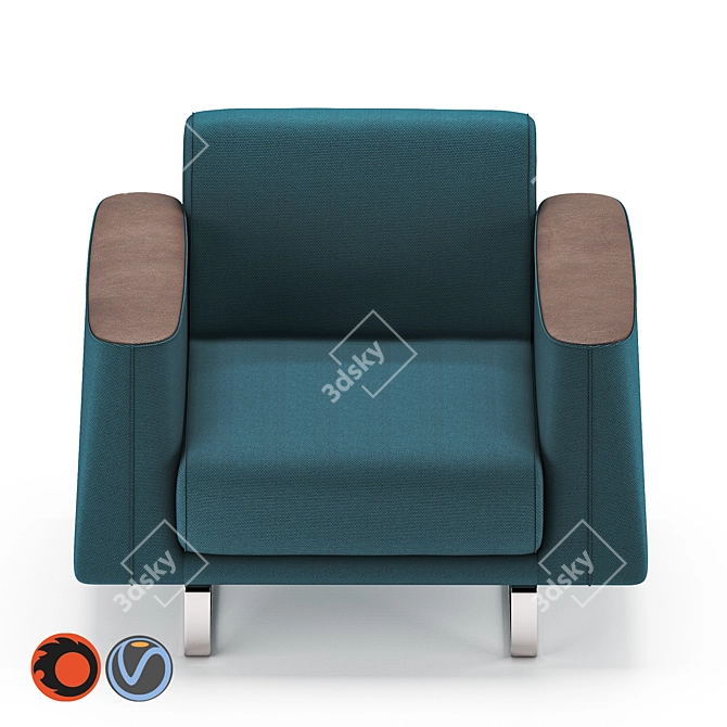 Avana 101 Armchair: Italian Style and Comfort 3D model image 5