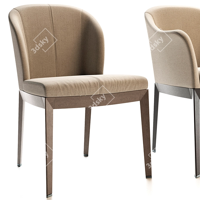 Giorgetti Normal: Stylish Fabric and Leather Blend 3D model image 2