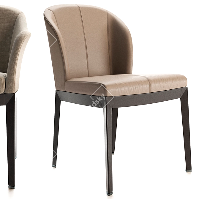 Giorgetti Normal: Stylish Fabric and Leather Blend 3D model image 4