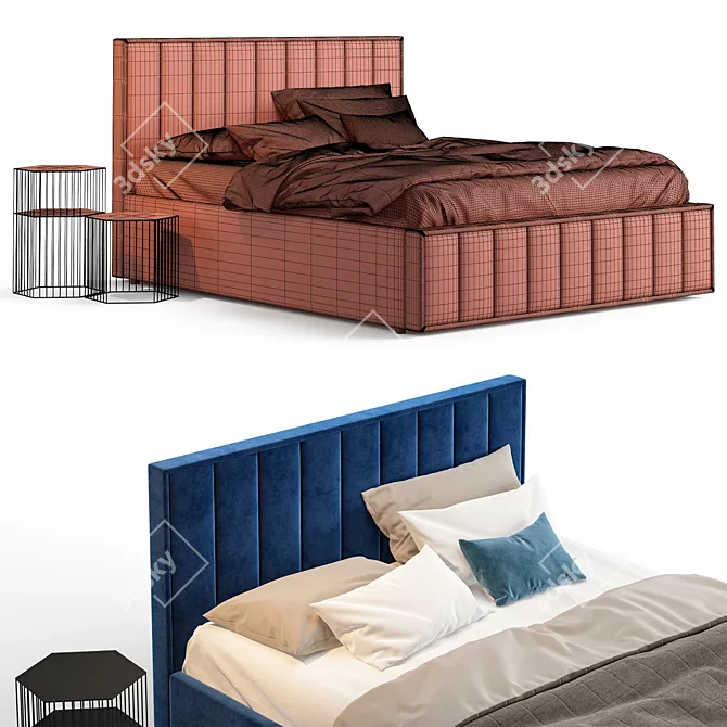 Vienna Hoff Bed: Comfortable and Stylish 3D model image 4