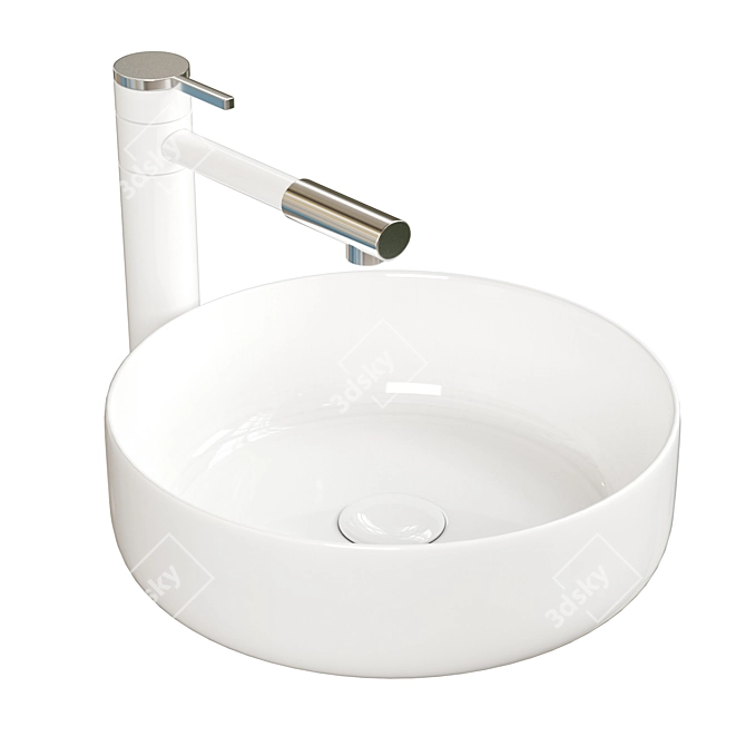 Modern Countertop Washbasin: BelBagno BB1357 3D model image 1