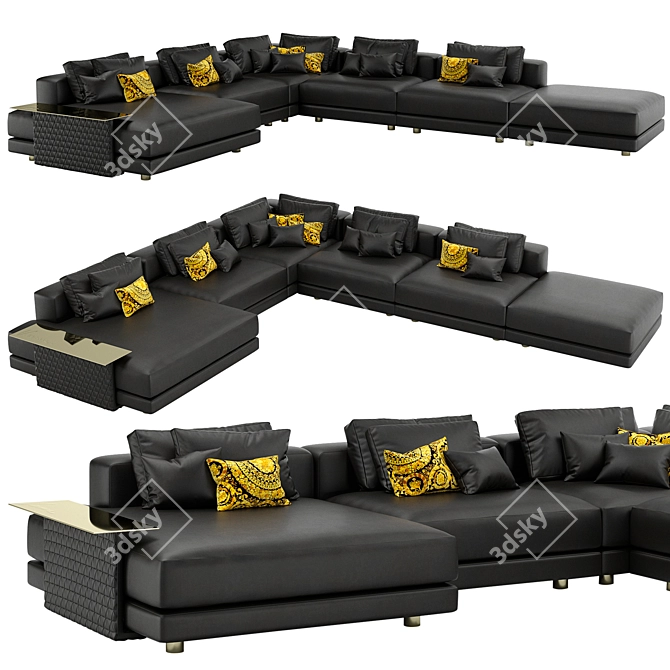 Versace V21 Signature Sectional Sofa 3D model image 1