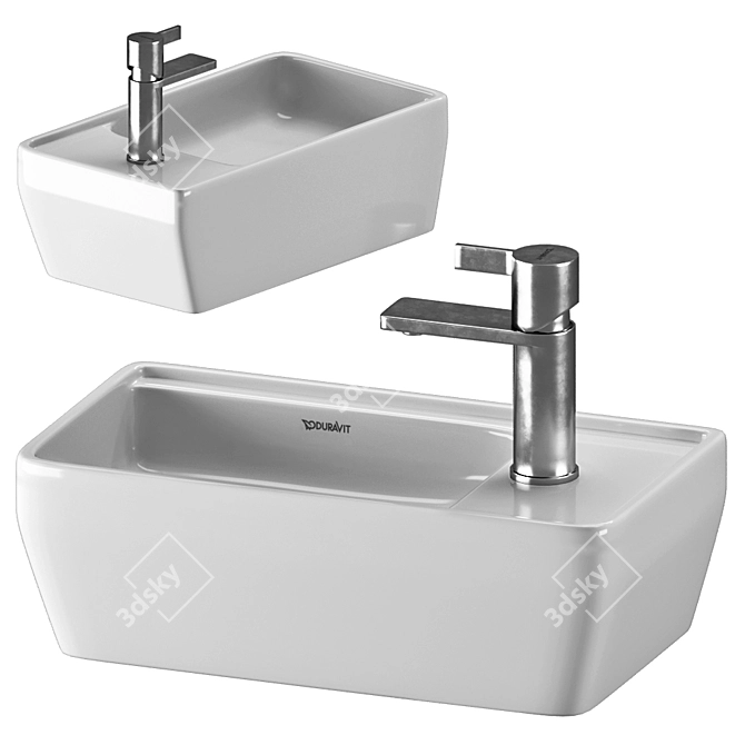 Elegant D-NEO Handrinse Basin 3D model image 2