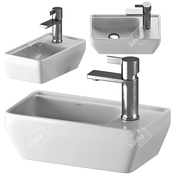 Elegant D-NEO Handrinse Basin 3D model image 6