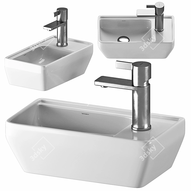 Elegant D-NEO Handrinse Basin 3D model image 10