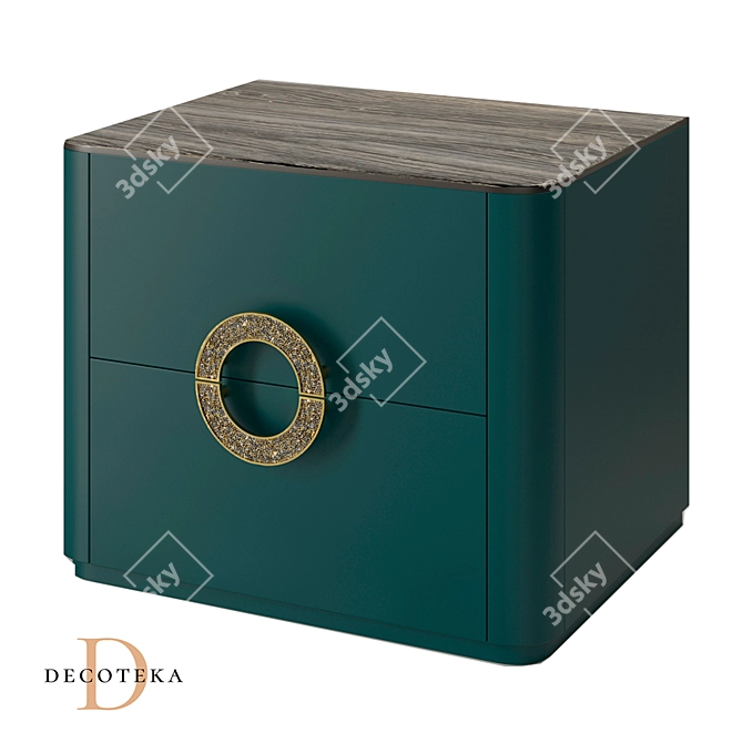 Elegant Elizabeth Bedside Table | DECOTEKA 3D model image 1