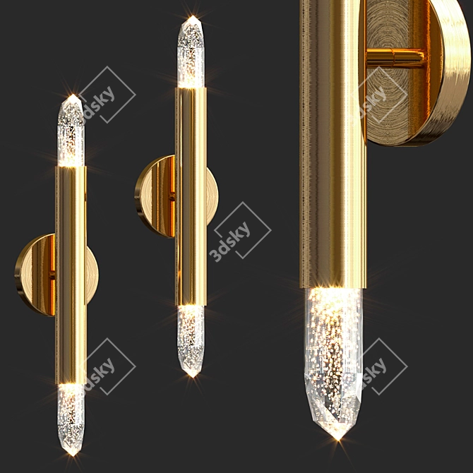 Elegant Crystal Wall Sconce 3D model image 1