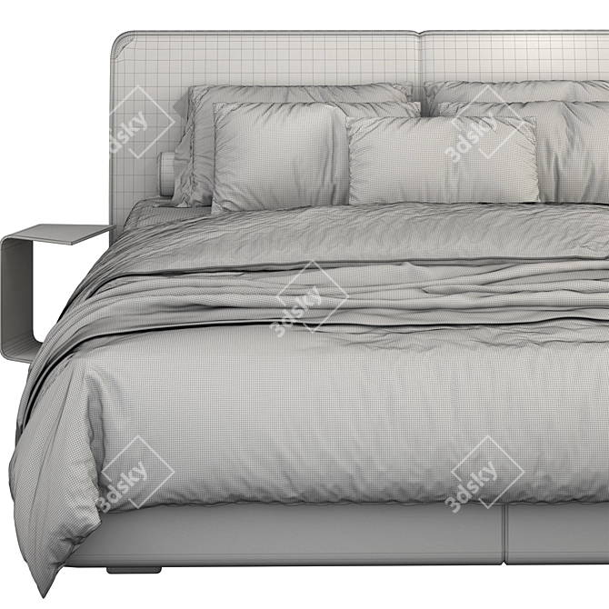 Nuvo Mebel Bed: Modern and Stylish 3D model image 4