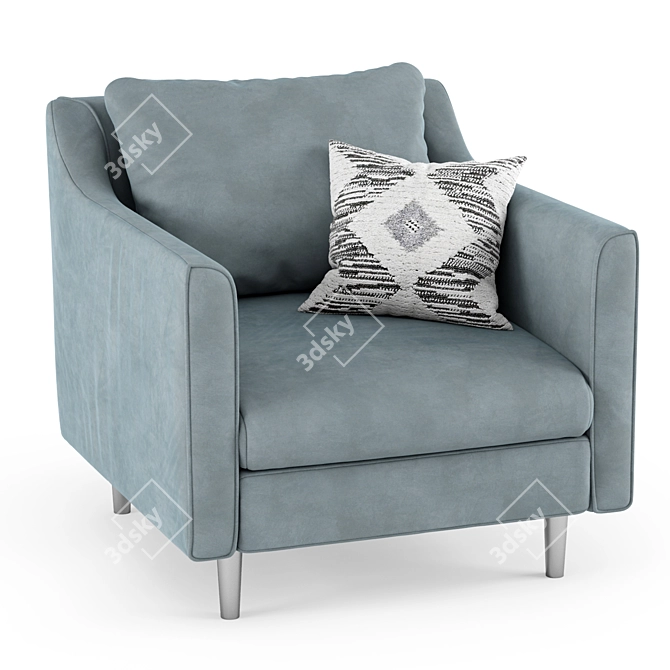 Sleek Sally Armchair - Modern Comfort 3D model image 1