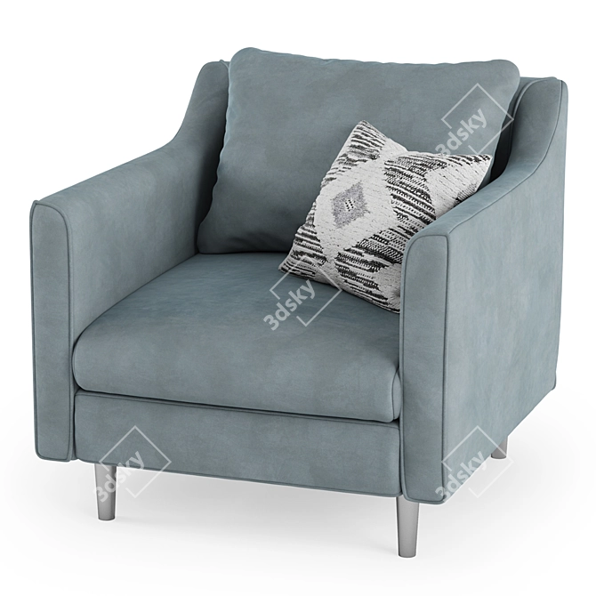 Sleek Sally Armchair - Modern Comfort 3D model image 3