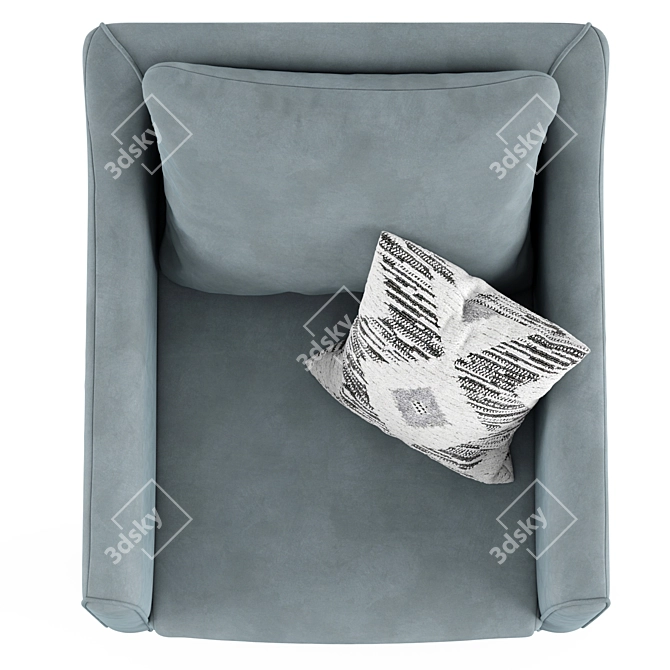 Sleek Sally Armchair - Modern Comfort 3D model image 4