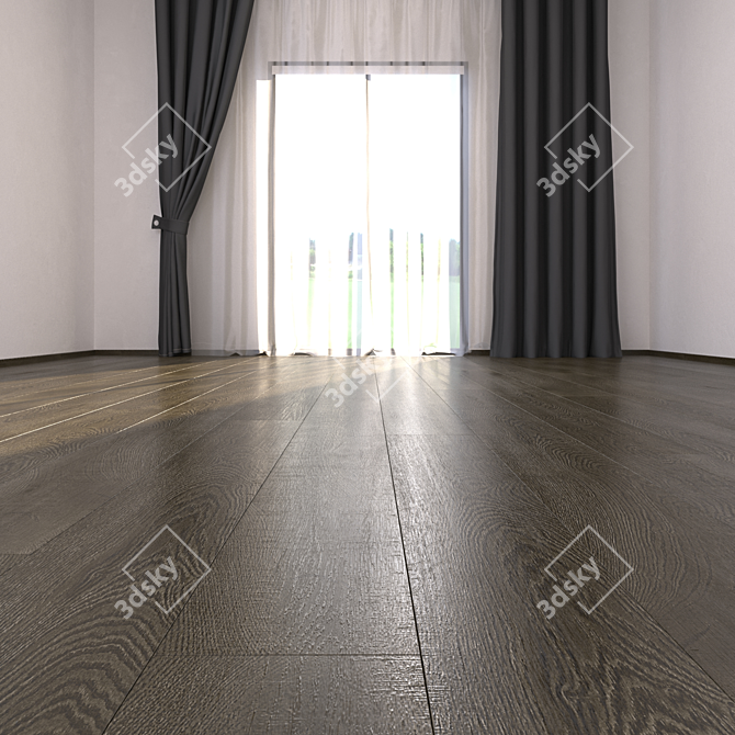 HD Textured Parquet Floor Collection 3D model image 2