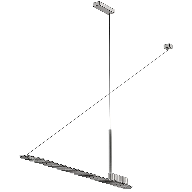 Sleek Tobby Long Design Lamp 3D model image 2