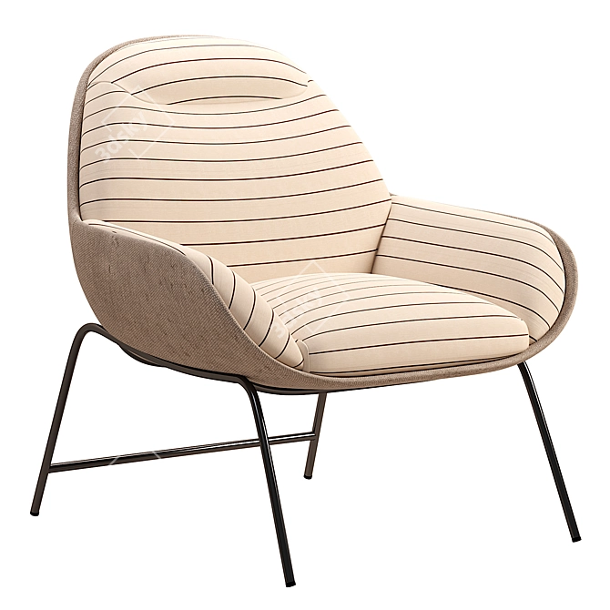 Mii Lounge Chair: Sleek and Comfortable 3D model image 3