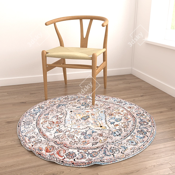 Round Rugs Set 6-Pack: Versatile and High-Quality 3D model image 2