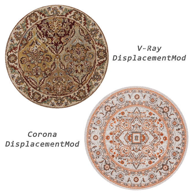 Round Rugs Set 6-Pack: Versatile and High-Quality 3D model image 3