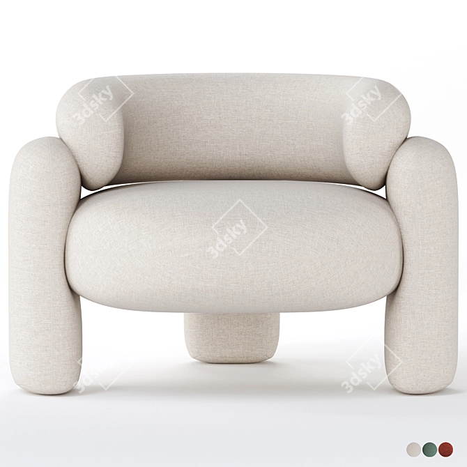 Royal Embrace Armchair 3D model image 2