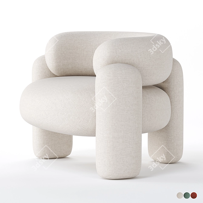 Royal Embrace Armchair 3D model image 3