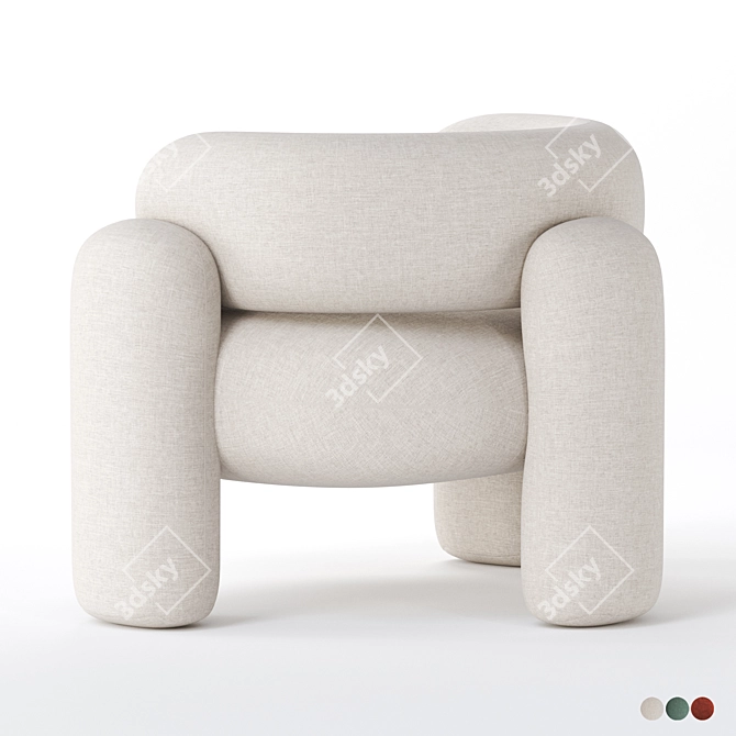 Royal Embrace Armchair 3D model image 4