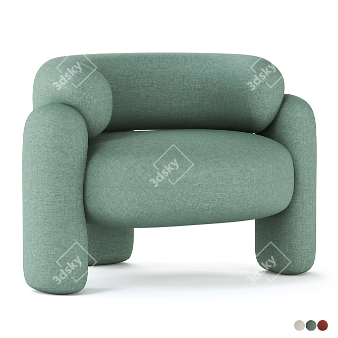 Royal Embrace Armchair 3D model image 5