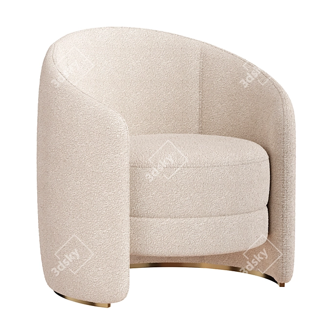  Stylish Calder Armchair: Modern Design, Quality Craftsmanship 3D model image 1