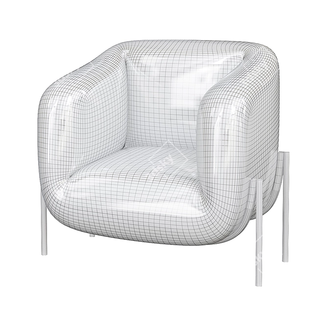 Saba Geo Armchair: Contemporary Elegance and Comfort 3D model image 3