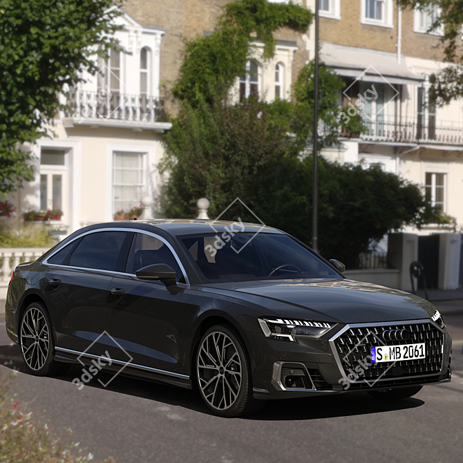 Luxury Redefined: Audi A8 L 2022 3D model image 3