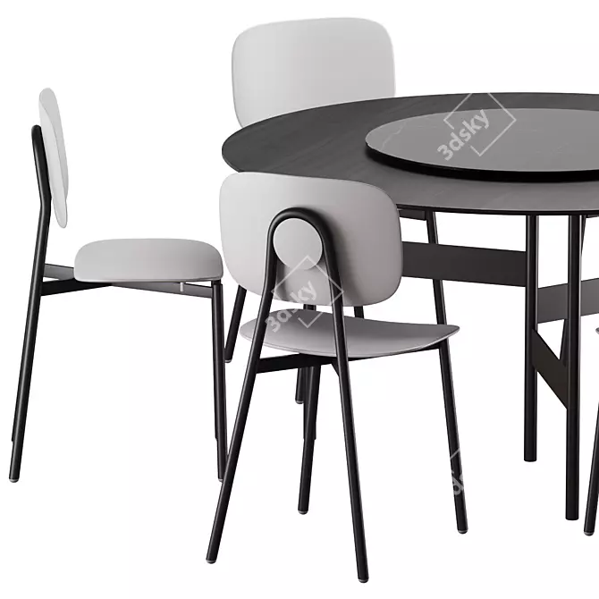 Modern Dining Set: Notes and Tata Young 3D model image 2