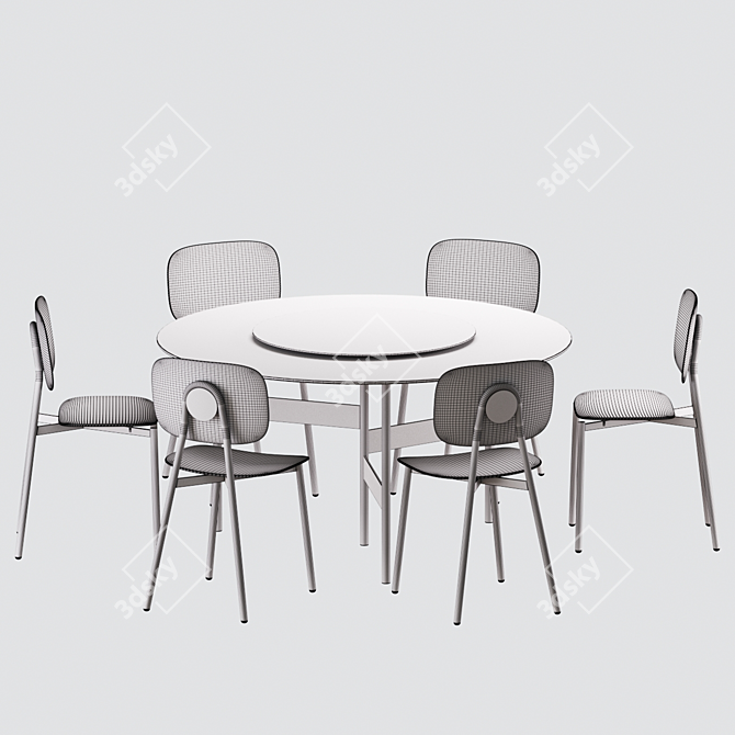 Modern Dining Set: Notes and Tata Young 3D model image 4