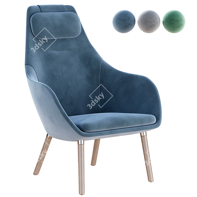 Comfortable Lounge Chair: HAL 3D model image 1