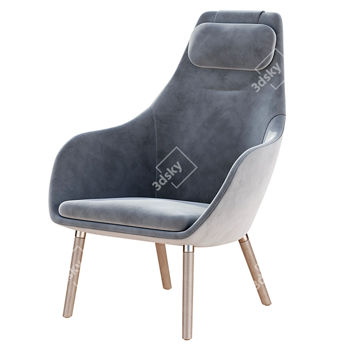 Comfortable Lounge Chair: HAL 3D model image 3