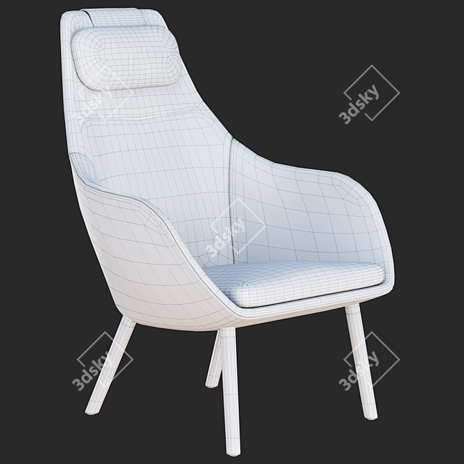 Comfortable Lounge Chair: HAL 3D model image 5