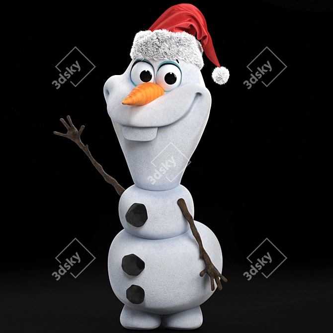 Title: Frozen Olaf 3D Model 3D model image 1