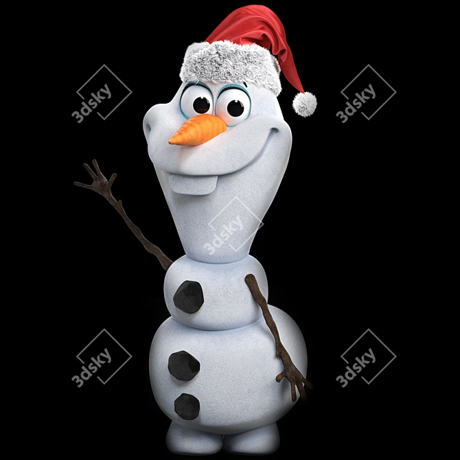 Title: Frozen Olaf 3D Model 3D model image 8