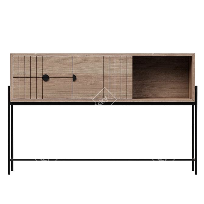 Stylish Oak Console: Clara 3D model image 1