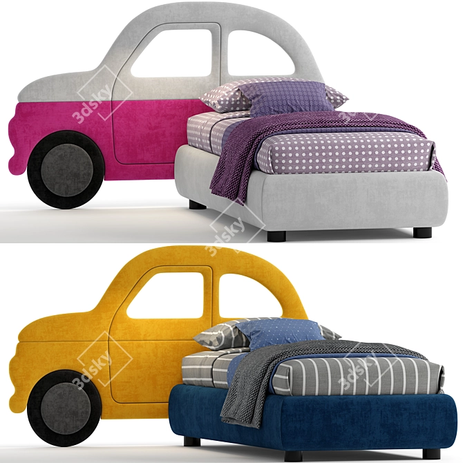 Comfort on Wheels: Bside Car Bed 3D model image 1