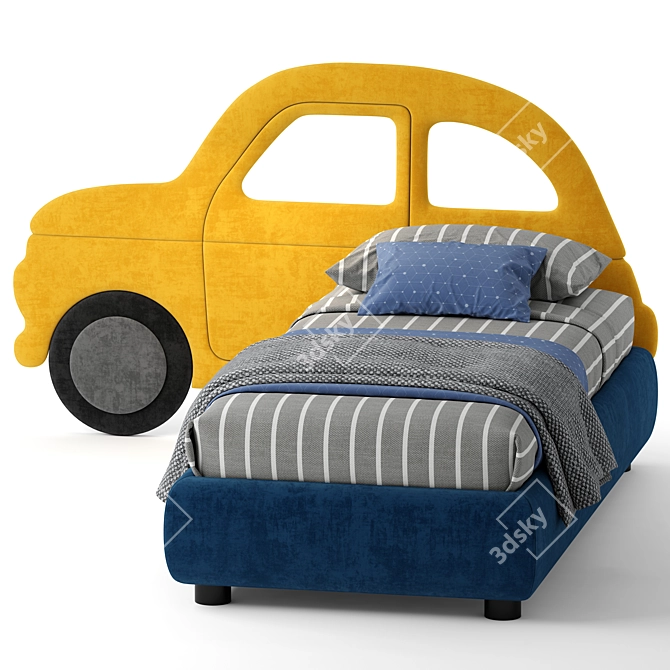Comfort on Wheels: Bside Car Bed 3D model image 2