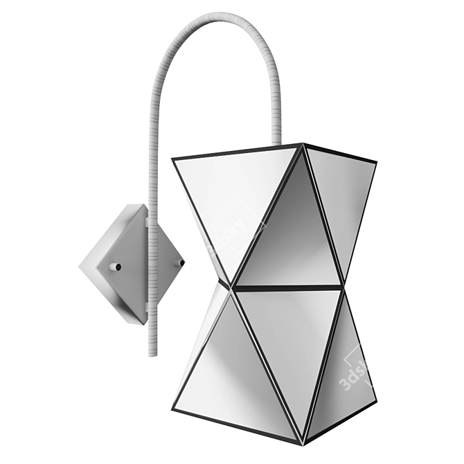 Modern Wall Lamp: Polished Elegance 3D model image 2