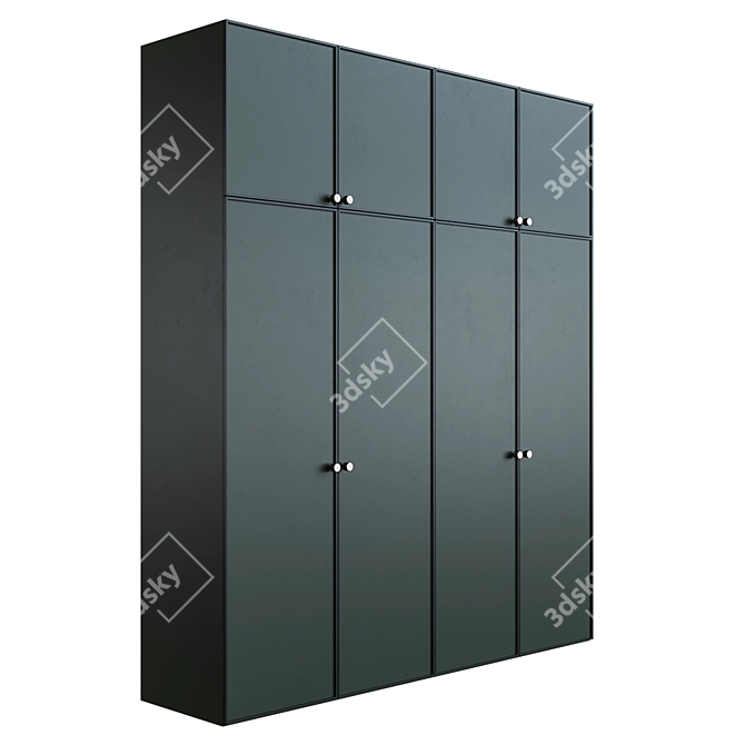 Stylish Illuminated Wardrobe: Cupboard MY 71 3D model image 1