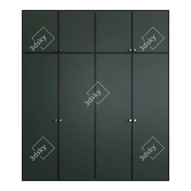 Stylish Illuminated Wardrobe: Cupboard MY 71 3D model image 2