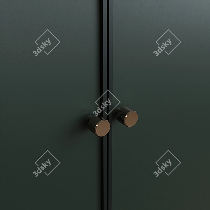 Stylish Illuminated Wardrobe: Cupboard MY 71 3D model image 3